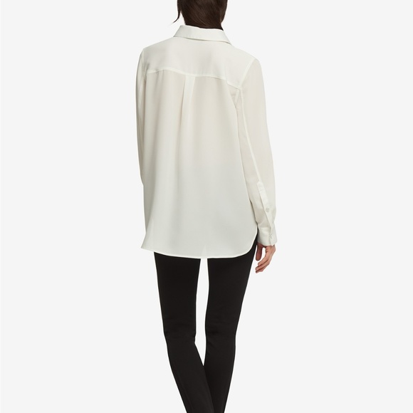 DKNY High-Low Roll-Tab-Sleeve Shirt - Picture 3 of 7